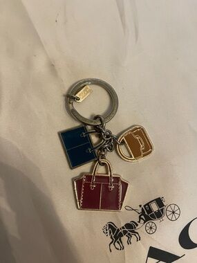 Coach Enamel Bag Charm Keychain